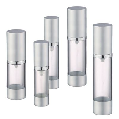 Un bon prix. Collier en PP 15ml 20ml 30ml 40ml 50ml Bouteille sans air en forme de cylindre avec pulvérisateur à pompe en ligne