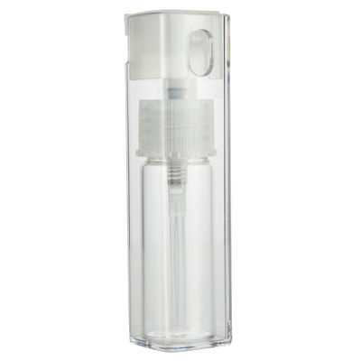 Un bon prix. Elegante bouteille de parfum de 10 ml en forme carrée avec un matériau en plastique PP et un diamètre de 29*29 mm en ligne